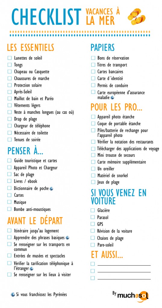 Checklist Pour Aller à La Plage Sans Rien Oublier Muchosol Escapes 0714